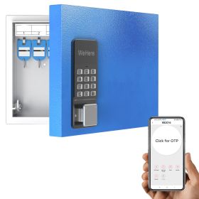 WeHere Key Lock Box (16 Keys) with APP;  Steal Large Key Cabinet Wall Mount; Electronic Locking Key Box use OTP/Bluetooth/Fixed Password Unlock;