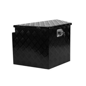 33 Inch Heavy Duty Diamond Plate Aluminum Trailer Tongue Box Pickup Truck Tool Box Storage Organizer with Weather Resistant Seal