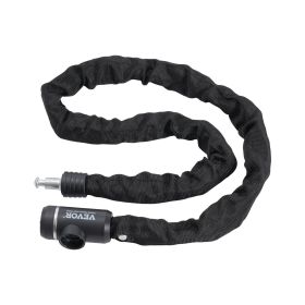 VEVOR Bike Chain Lock 3.94FT Heavy Duty Bike Lock Anti-Theft Bicycle Chain Lock 10mm Thicker Bicycle Lock Chain with 3 Keys for E-Bike, Motorcycl