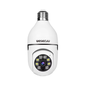 Smart Home Security PTZ Camera Wireless Lights 360 Degree Night Vision Surveillance Remote View CCTV Security WIFI Light Bulb Camera (Option: 2MP-1pc)
