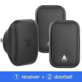 Awapow Self Powered Waterproof Wireless Doorbell Smart Home Without Battery Doorbell With Ringtone 150M Remote Receiver Bell (Color: 2doorbell 1receiver2, Plug Type: US plug)