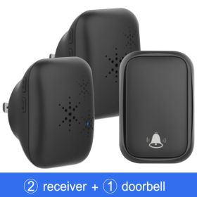 Awapow Self Powered Waterproof Wireless Doorbell Smart Home Without Battery Doorbell With Ringtone 150M Remote Receiver Bell (Color: 1doorbell 2receiver3, Plug Type: US plug)