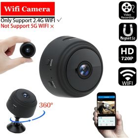 1pc A9 Mini Camera; HD 720P 2.4G Wifi IP Camera; Night Vision; Smart Home Security Wireless Mini Camcorder; Mobile Remote View Video Surveillance (Color: White)