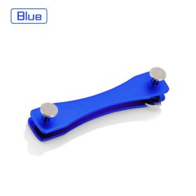 Smart Keychain Mini Keychain Aluminum Alloy Key Clip Metal Key Organizer Key Chain (Color: Blue1)