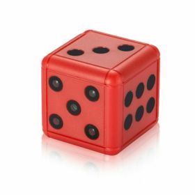 Mini Dice Camera Home Security Night Vision HD 1080P Motion Detection Nanny Cam (Color: Red)