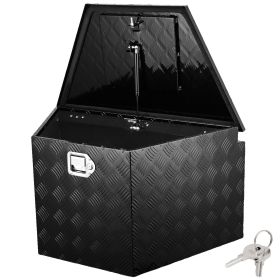 VEVOR Trailer Tongue Box, Aluminum Alloy Diamond Plate Tongue Box Tool Chest, Heavy Duty Trailer Box Storage with Lock and Keys (size: 33 x 19 x 18 in)