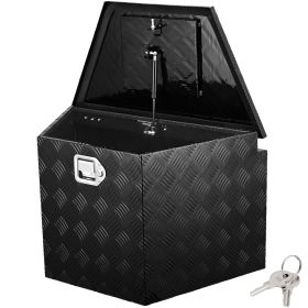 VEVOR Trailer Tongue Box, Aluminum Alloy Diamond Plate Tongue Box Tool Chest, Heavy Duty Trailer Box Storage with Lock and Keys (size: 29 x 16.5 x 18 in)